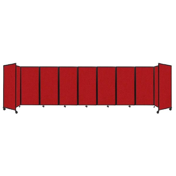Room Divider 360 Folding Portable Partition 25' x 6' Red Fabric